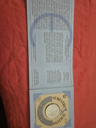 Moneta da 5000 lire italiane 835 in argento da 18g emessa nel 1996