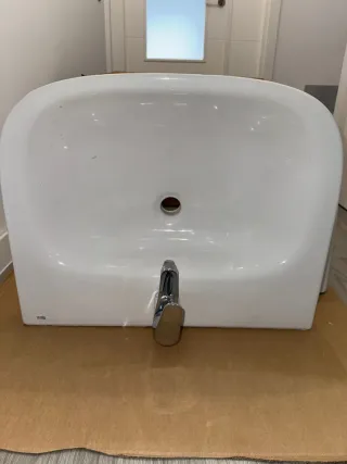 Lavabo Roca con semipedestal. Con GRIFO incluido