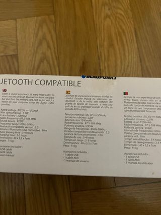 Barra de Sonido Blaupunkt Bluetooth Negra