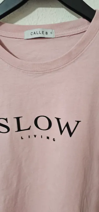 Camiseta Calle 8 Rosa Talla S da talla hasta M