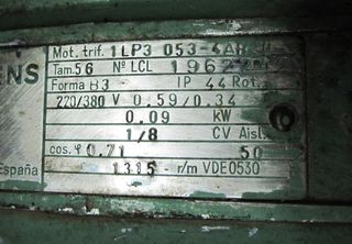 Motor Eléctrico Siemens trifásico