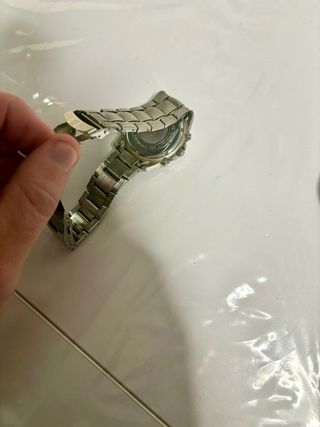 Reloj Cronógrafo Naranja y Plata