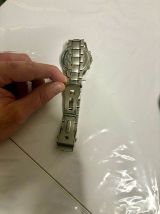 Reloj Cronógrafo Naranja y Plata