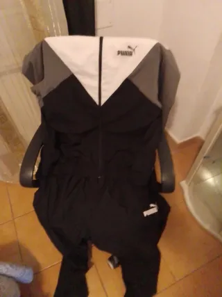 Chándal Puma Negro Gris Blanco