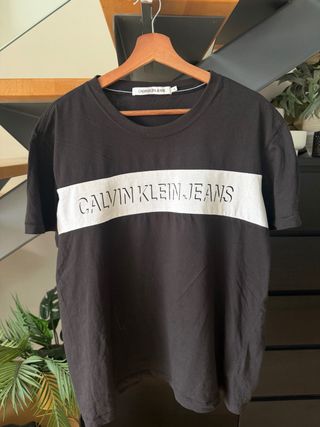 Camiseta Calvin Klein Jeans Negra Talla XL