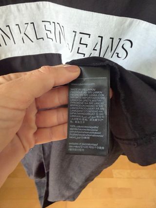 Camiseta Calvin Klein Jeans Negra Talla XL