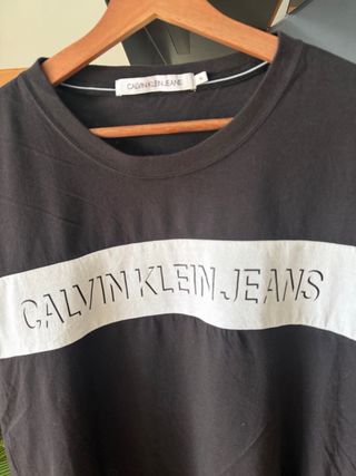 Camiseta Calvin Klein Jeans Negra Talla XL