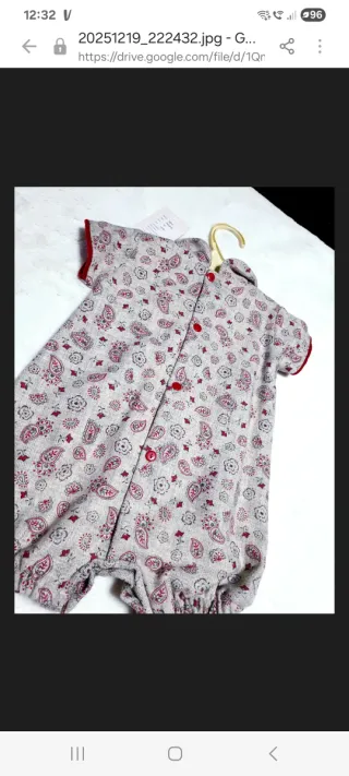 Pelele bebé 1-3m, 6-9m, 12-18m