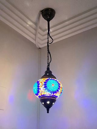 Lámpara Marroquí Colgante Multicolor