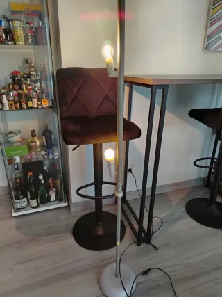 Lámpara de pie vintage plateada