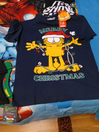 Camiseta Garfield Navidad Niño 140 cm