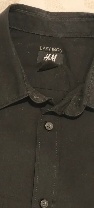 Camisa H&M Negra Hombre