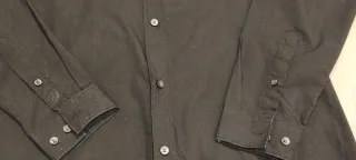 Camisa H&M Negra Hombre