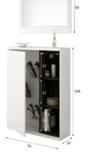 Zapatero/recibidor con espejo