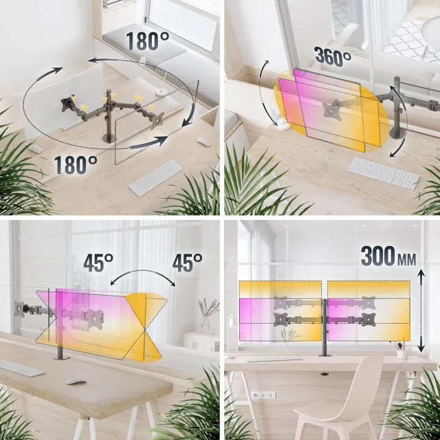 Supporto per monitor da tavolo RICOO 15-27" (38-69cm)