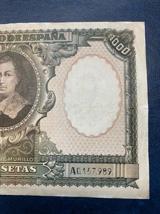 Billete 1000 Pesetas 1940 El Banco de España