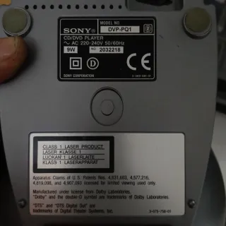 Reproductor DVD Portátil Sony DVP-PQ1