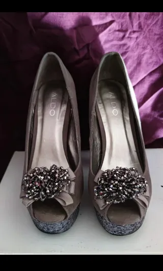 Zapatos ALDO tacón plataforma glitter