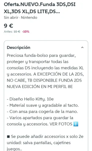NUEVO. Custodia Nintendo 3DS XL + 2 Giochi 3DS XL
