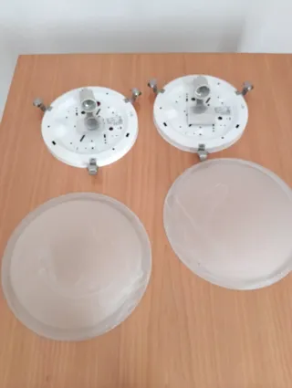 Plafónes de techo 30cm cristal y metal