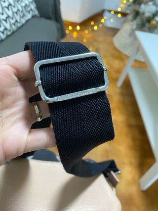 Bolso Bimba y Lola piel beige/rosa