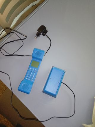 Teléfono Inalámbrico Retro Azul