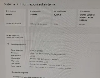 PC Asus Intel i7 3.4GHz 8GB RAM 1TB SSD