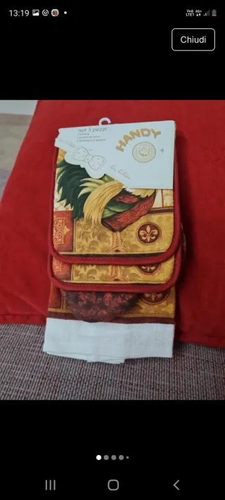 Set cucina 5 pezzi cotone