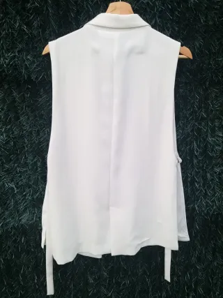 Chaleco Zara Talla M Blanco