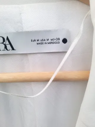 Chaleco Zara Talla M Blanco