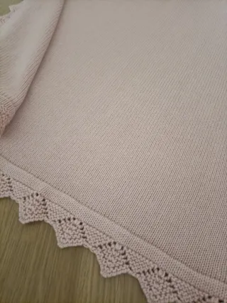 Manta rosa bebé con osito