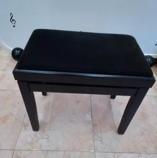 Banqueta de piano negra ajustable para Lara