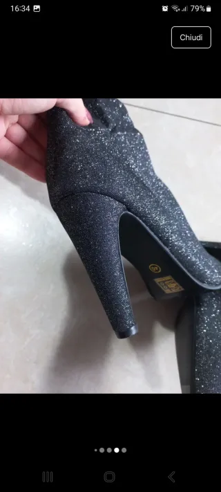 Stivali al ginocchio donna lurex