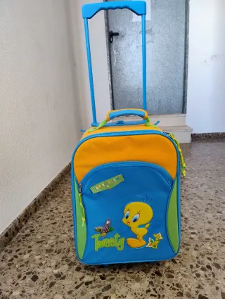 Maleta infantil Piolín azul y amarilla