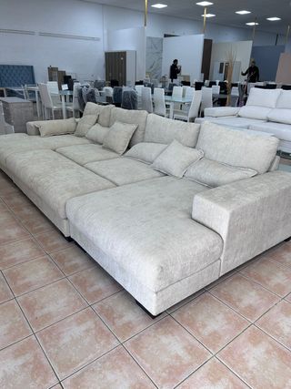 mega sofa cama ricnonera 7 plazas beige