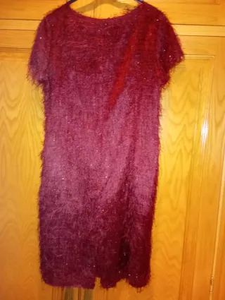 Vestido fiesta El Corte Inglés granate 44