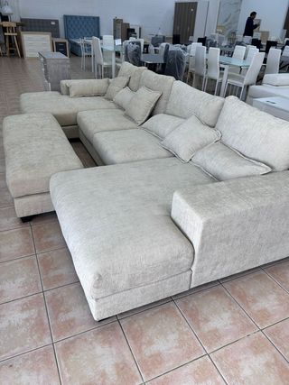 mega sofa cama ricnonera 7 plazas beige