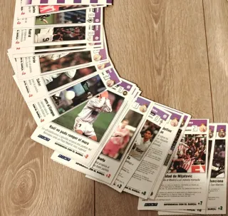 Fichas cromos Madrid Barsa Liga 1996-1997