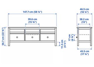 Mueble TV madera y blanco