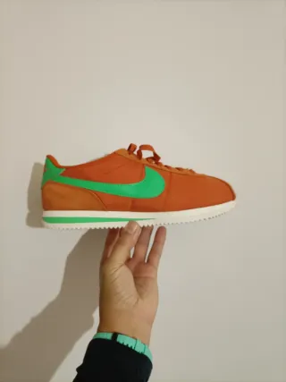 T42,5 Nike Cortez TXT Naranja/Verde
