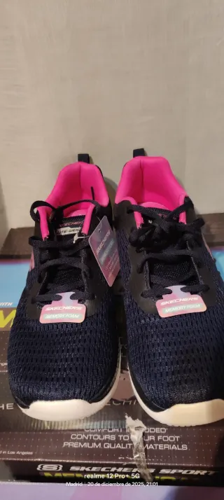 Zapatillas Skechers Go Run Mujer Azul/Rosa