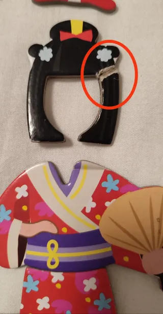 Libro de Imanes Janod Muñeca y Ropa