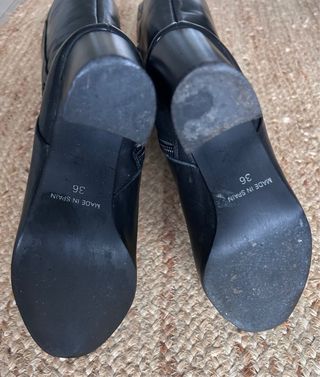 Stivali alti neri con tacco