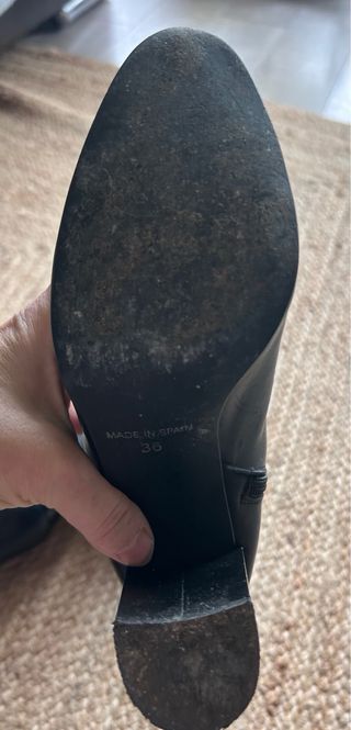 Stivali alti neri con tacco