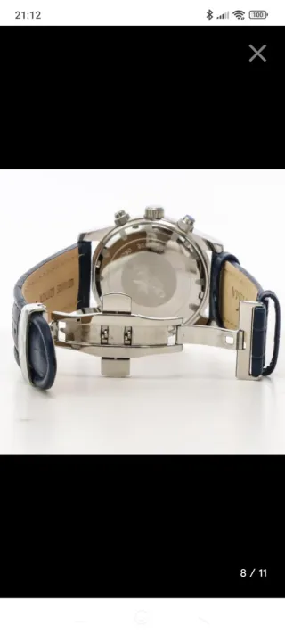 Reloj Optima Cronógrafo Azul y Plateado