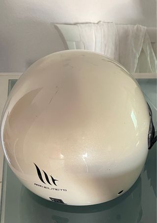 Casco Moto Blanco con Visera