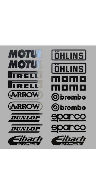 SET PEGATINAS PATROCINADORES PARA COCHE, MOTO Y ++