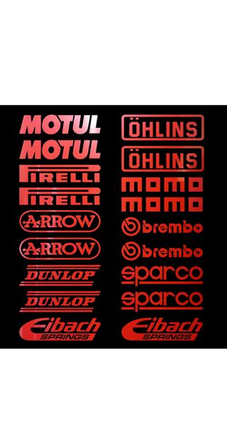 SET PEGATINAS PATROCINADORES PARA COCHE, MOTO Y ++