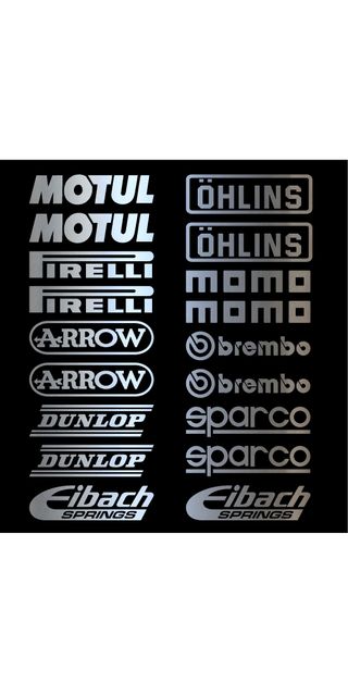 SET PEGATINAS PATROCINADORES PARA COCHE, MOTO Y ++