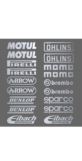 SET PEGATINAS PATROCINADORES PARA COCHE, MOTO Y ++